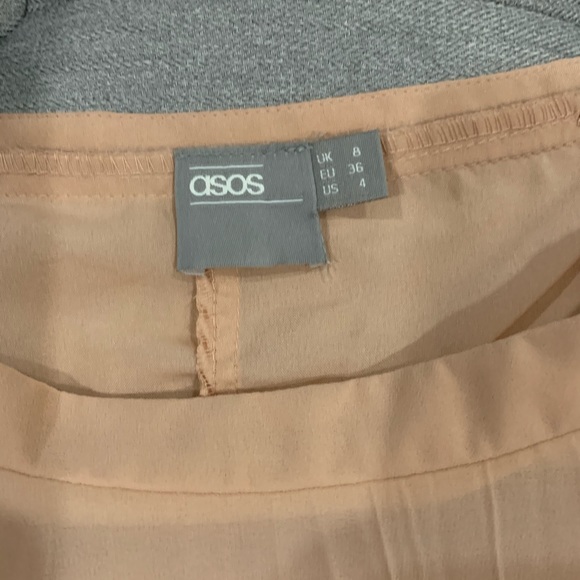 ASOS pleated chiffon skirt in blush color - Picture 2 of 2